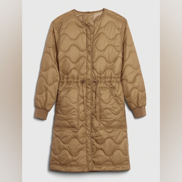 GAP Jackets & Blazers - GAP Women's XS Upcycled Puffer Coat Amber Green Water Resistant Excellent Condit